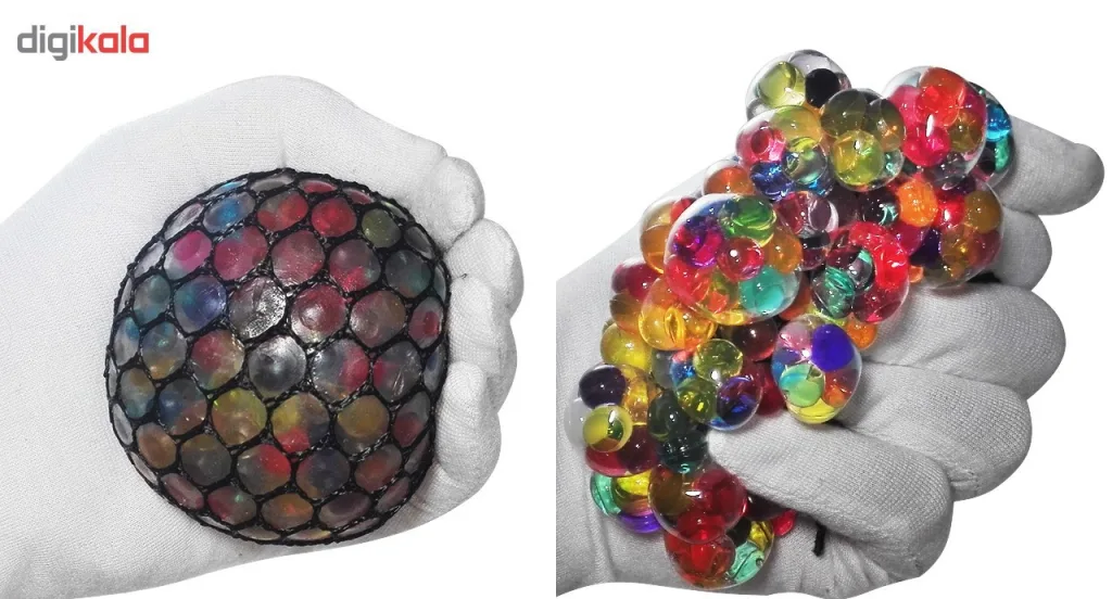 توپ بازی ضد استرس مدل Large Gel Bullets Mesh Squish Ball