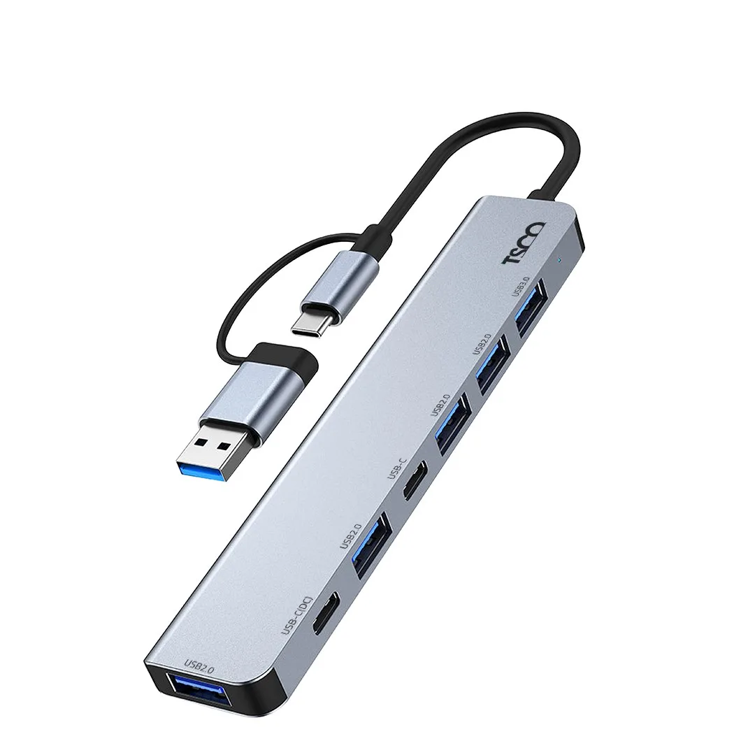 هاب USB هفت پورت تسکو تایپ سی مدل THU 1148