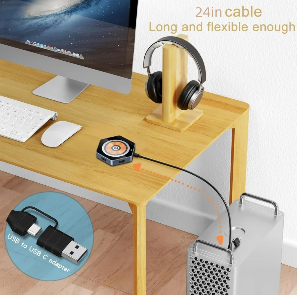 هاب داک استیشن7 پورت مدل multi port wireless charger-7port