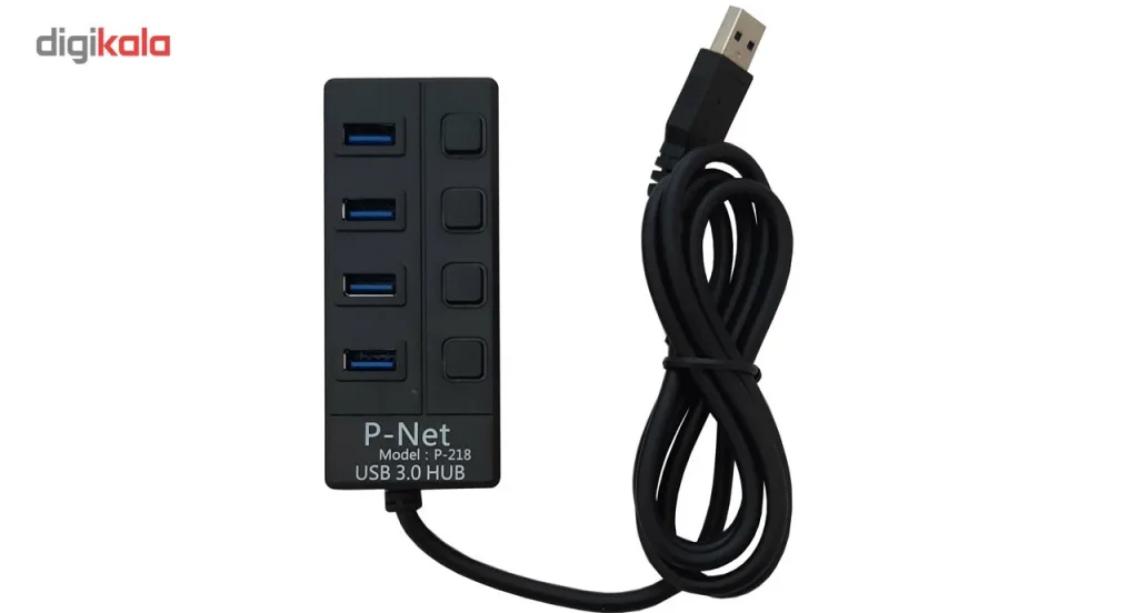 هاب یو اس بی 4 پورت پی نت مدل P-218