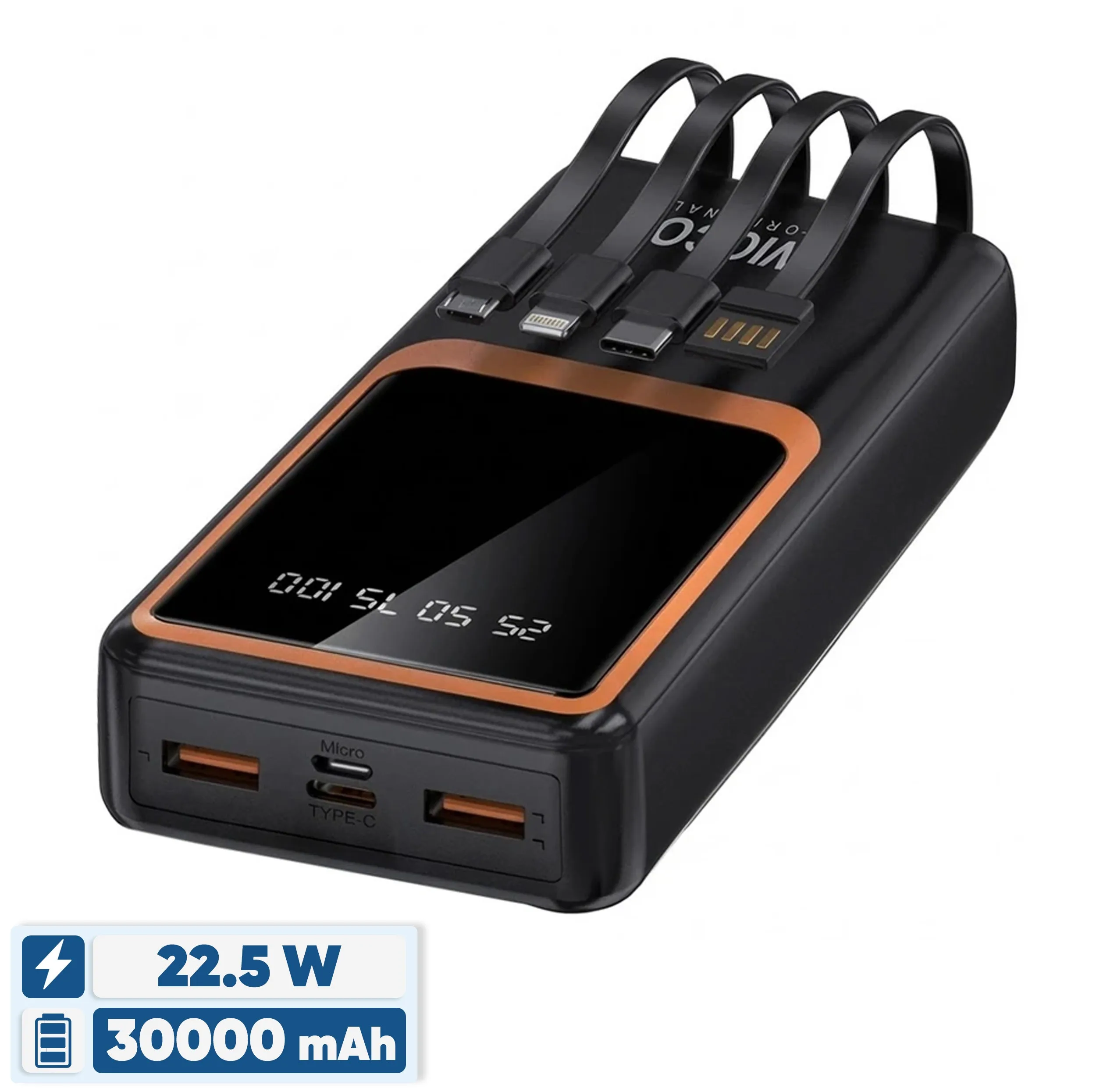 پاوربانک 22.5 وات ویکو مدل WP-32 ظرفیت 30000 میلی‌آمپرساعت