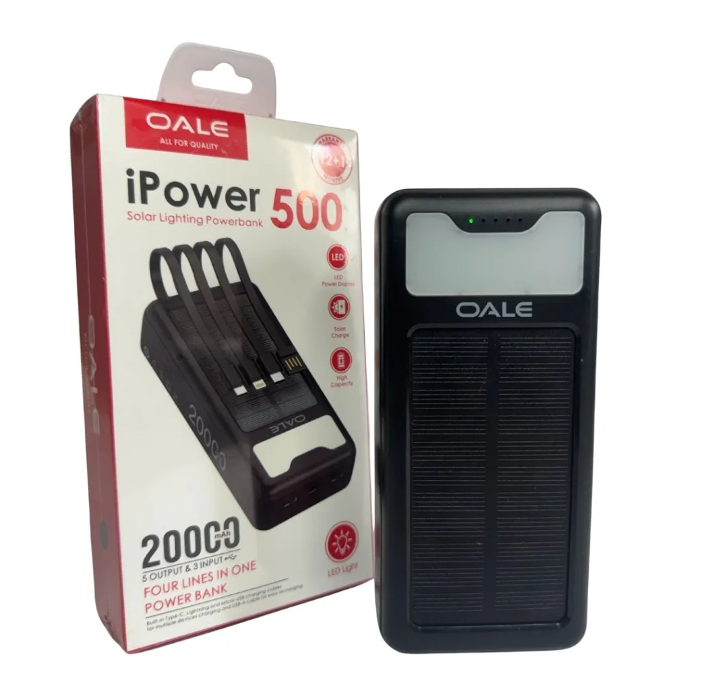 پاوربانک اوول مدل Ipower 500 ظرفیت 20000 میلی آمپر ساعت
