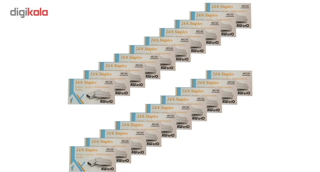 سوزن منگنه کی دبلیو تریو سایز 24/6 - 20 بسته 1000عددی