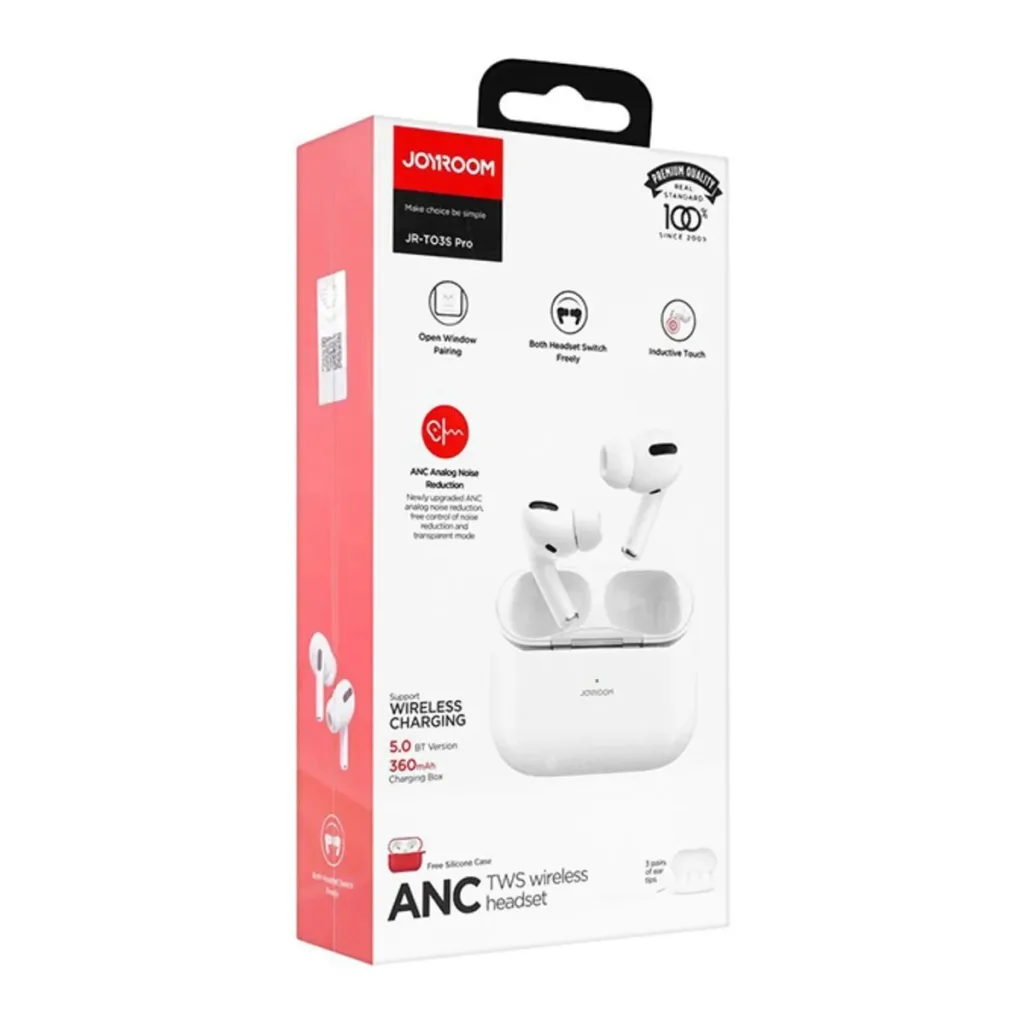 ایرپاد بلوتوثی جوی روم مدل 1اV5.0 jr-t03s pro wireless charging