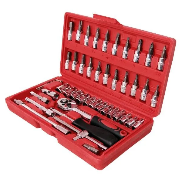 مجموعه 46 عددی آچار و سری بکس و پیچ گوشتی مدل XR-4546
