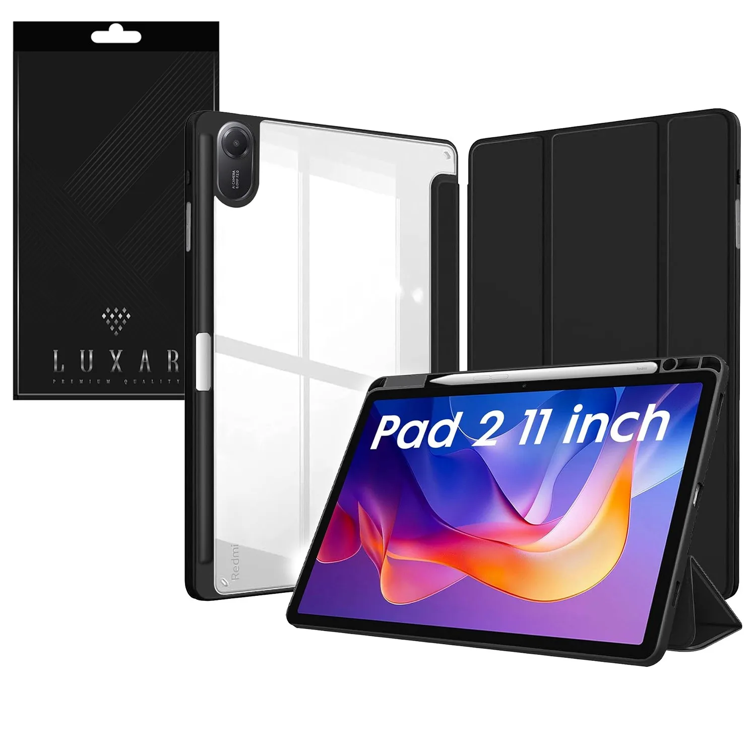 کاور لوکسار مدل pad2 - اسمارت جا قلم دار مناسب برای تبلت شیائومی Redmi Pad 2