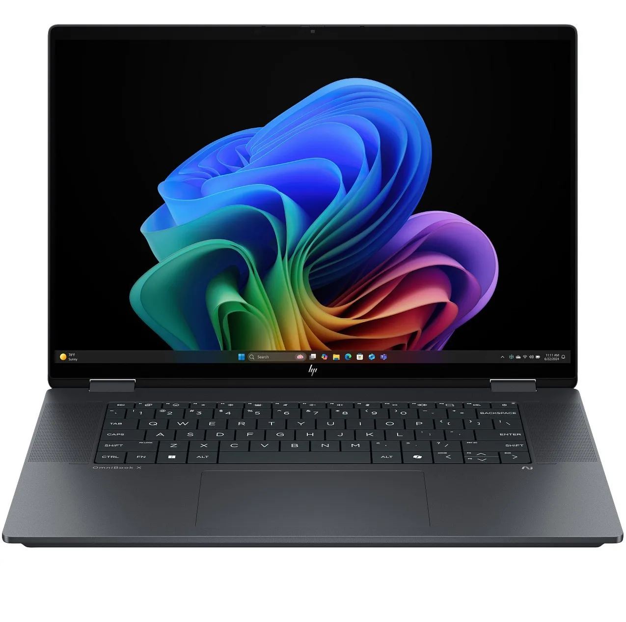 لپ تاپ 16 اینچی اچ‌ پی مدل OmniBook X 16-aw0033dx-Core Ultra 7 255H-RTX4050 6GB-32GB DDR5 5600MHz-2TB SSD-OLED-Touch-Backlit-W