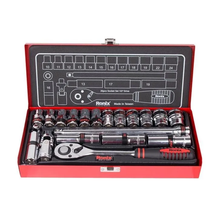 مجموعه 20 عددی آچار و سری بکس رونیکس مدل RX-2620