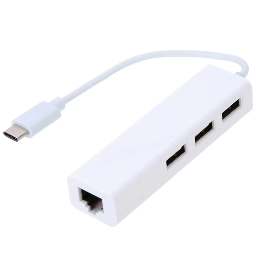 هاب USB-C به USB2.0/Ethernetسه پورت مدل YS-LAN26