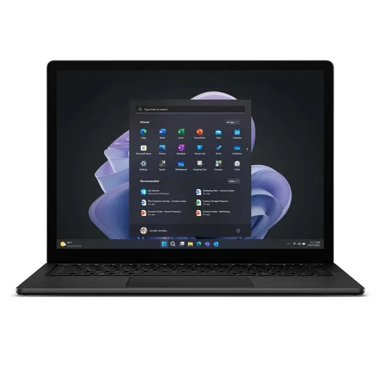 لپ‌تاپ مایکروسافت مدل Surface Laptop 5 با پردازنده Core i5-1235U، رم LPDDR5X 8GB، حافظه SSD با ظرفیت 256GB، نمایشگر لمسی 13.5 اینچ PixelSense، دارای نور پس‌زمینه کیبورد، سیستم‌عامل Windows 11
