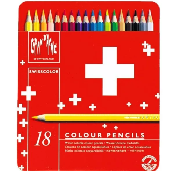 مداد آبرنگی 18 رنگ کارن داش مدل Swiss Color