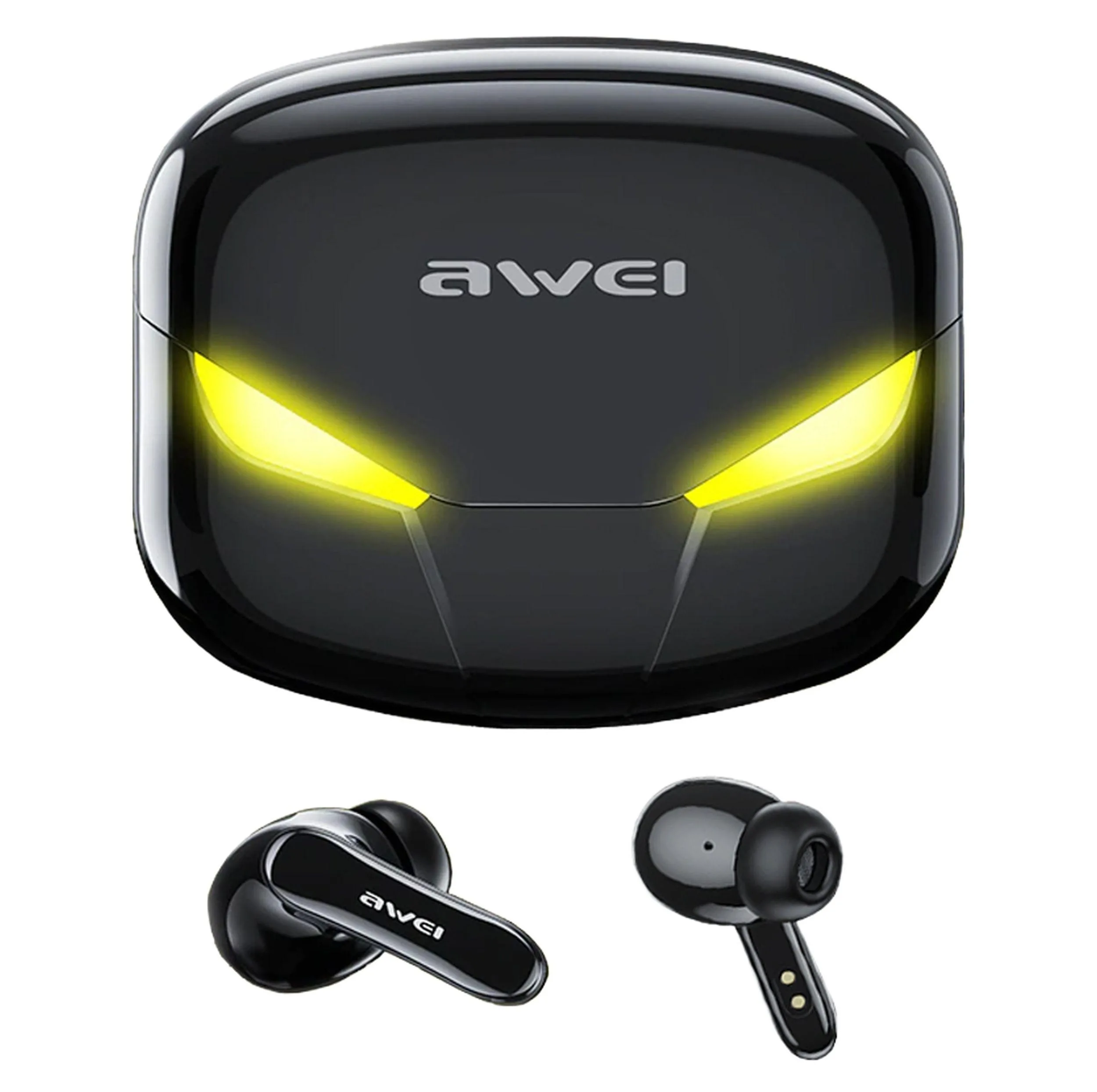 هدفون بلوتوثی اوی T35 با نویز کنسلینگ فعال (ANC)، درگاه شارژ USB Type-C، دارای نمایشگر روی محفظه شارژ، مقاوم در برابر رطوبت و عرق