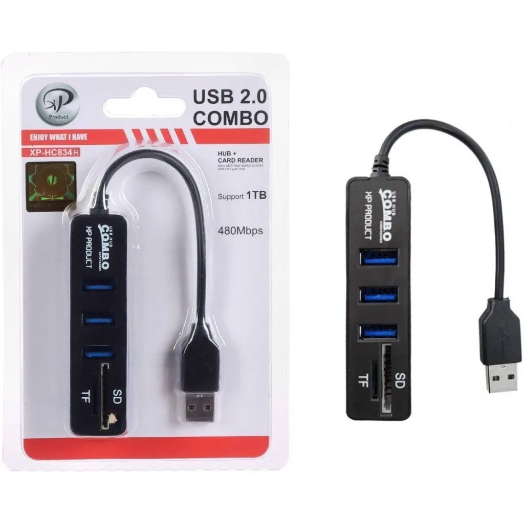 هاب 3 پورت USB 2.0 ایکس پی پروداکت مدل -HC834