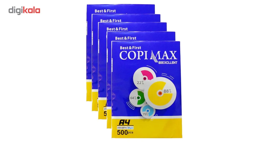 کاغذ A4 کپی مکس مدل اکسلنت 80 بسته 2500 عددی