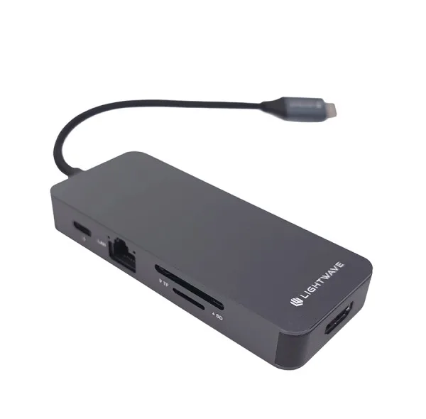 هاب هشت پورت USB-C لایت ویو مدل LW-DOCK-8I1