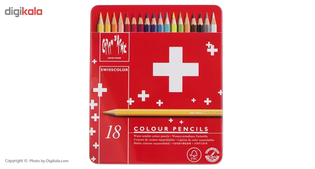 مداد آبرنگی 18 رنگ کارن داش مدل Swiss Color