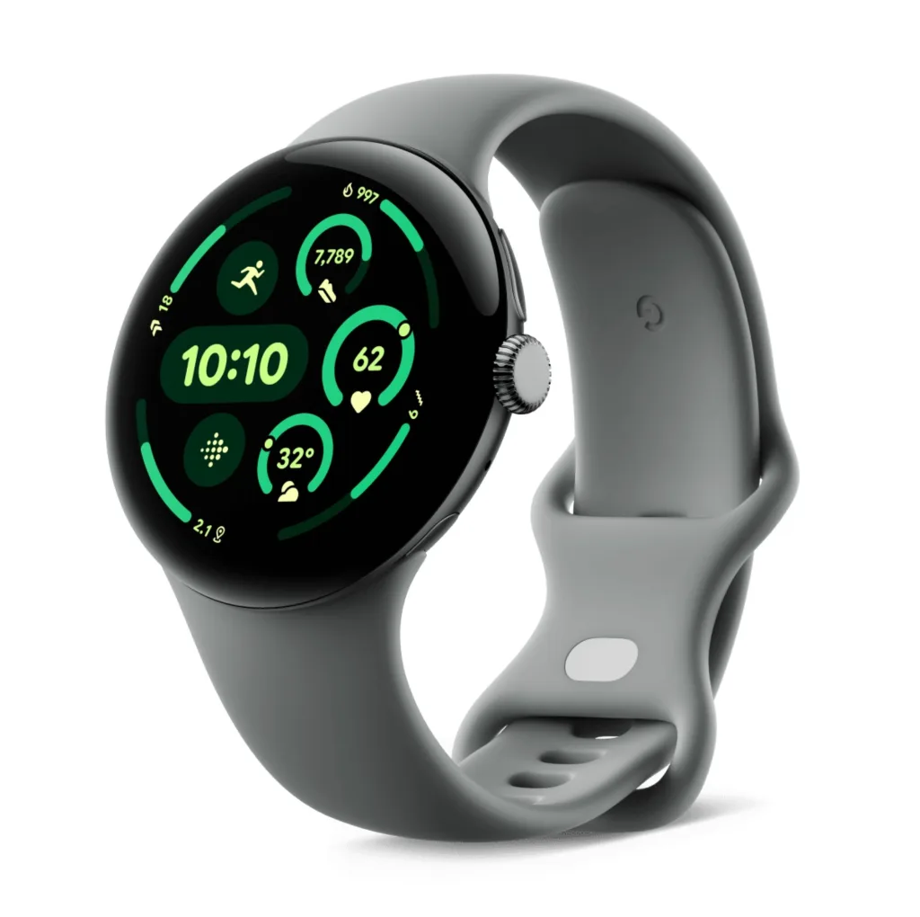 ساعت هوشمند 45 میلی‌متری گوگل مدل Pixel Watch 3 با بند سیلیکونی