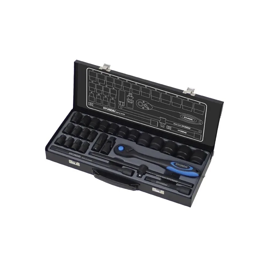 جعبه بکس فشار قوی هیوندای مدل  HT-9126 مجموعه 26 عددی