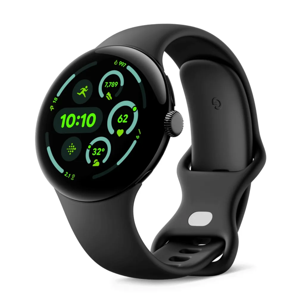 ساعت هوشمند 45 میلی‌متری گوگل مدل Pixel Watch 3 با بند سیلیکونی