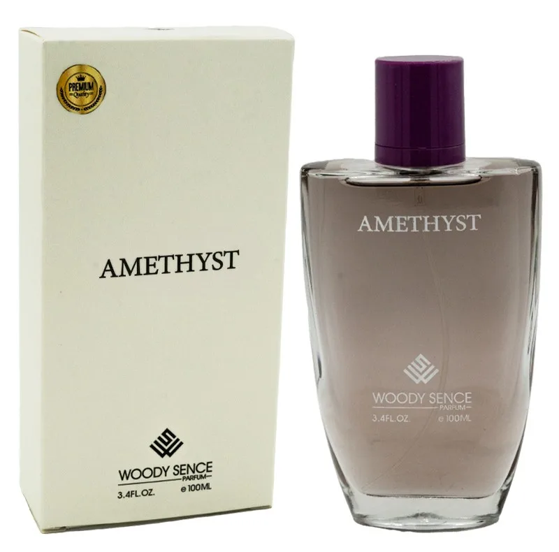 ادوپرفیوم زنانه وودی سنس مدل Amethyst با رایحه خنک حجم 100 میلی لیتر