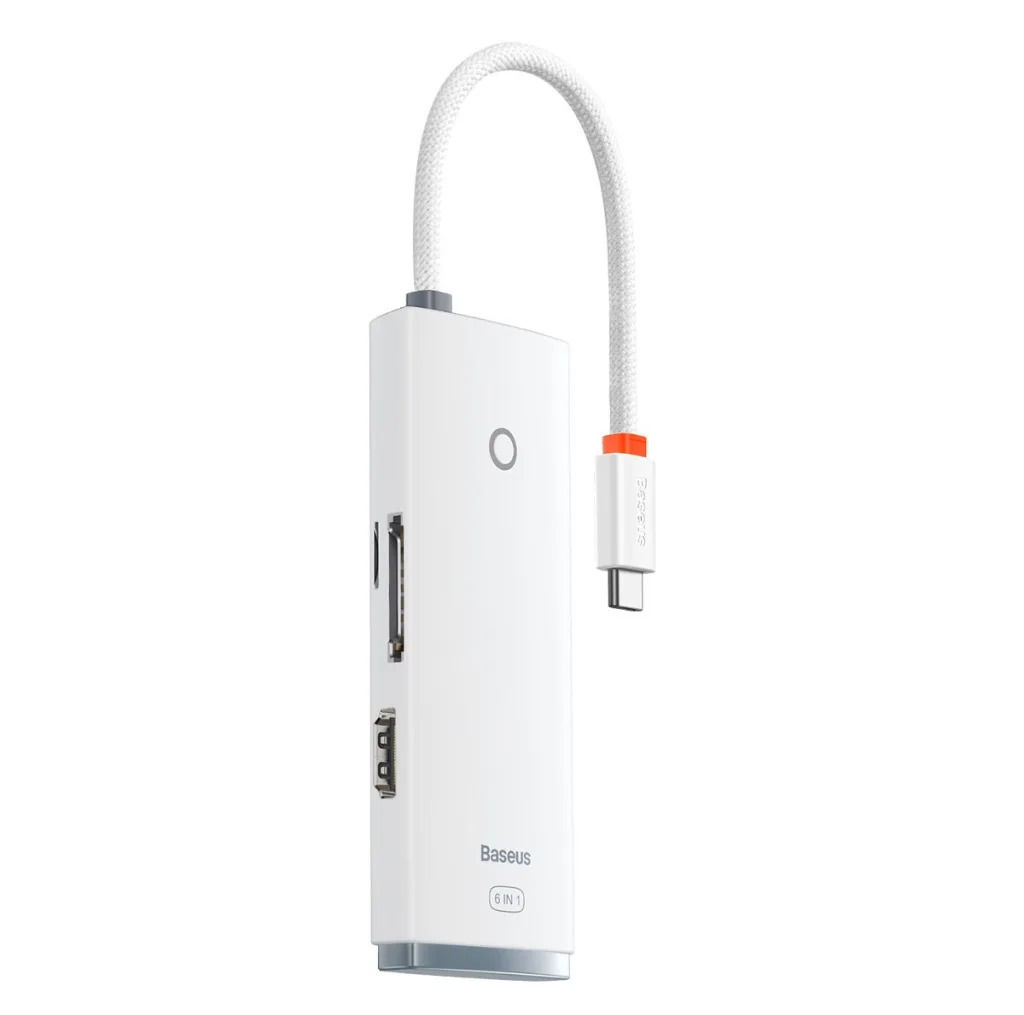 هاب 6 پورت usb-c باسئوس مدل WKQX050002