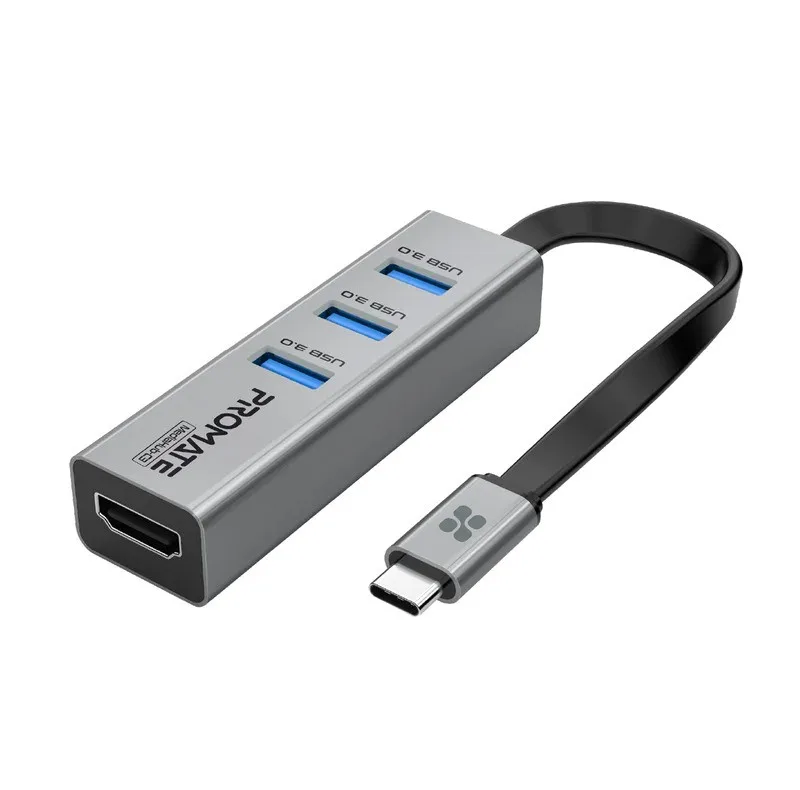 هاب 4 پورت USB-C پرومیت مدل MEDIAHUB-C3