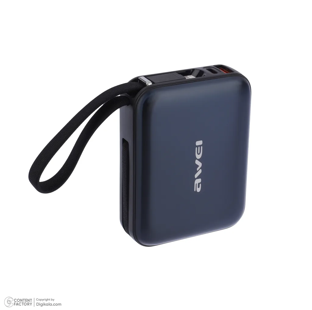پاوربانک 45 وات اوی مدل C04 ظرفیت 10000 میلی‌آمپرساعت به همراه دو کابل USB-C و لایتنینگ