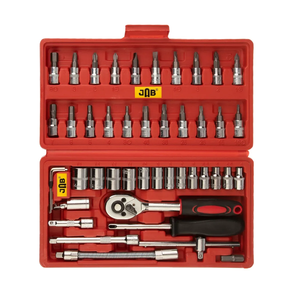 آچار و سری بکس و پیچ گوشتی جاب مدل JB4650 مجموعه 46 عددی