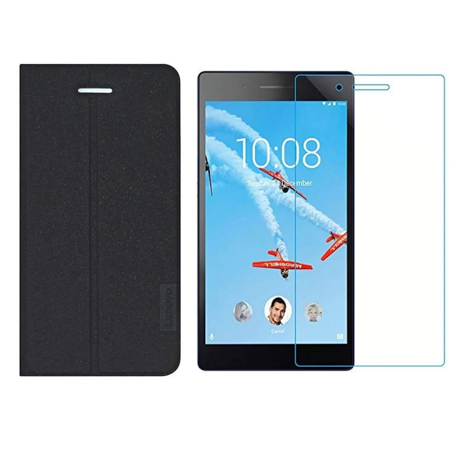 کیف کلاسوری مدل Book مناسب برای تبلت لنوو Tab 7 Essential TB-7304I به همراه محافظ صفحه نمایش