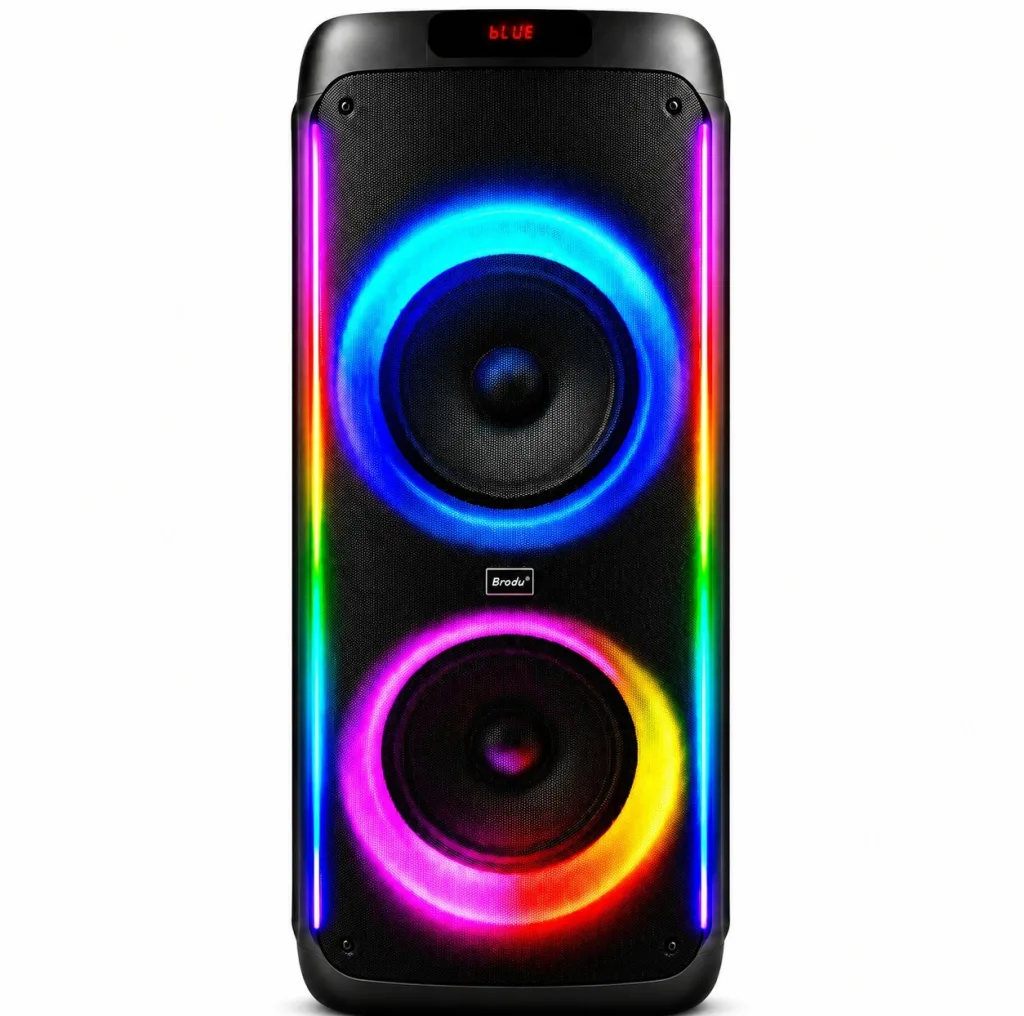 اسپیکر بلوتوثی قابل حمل برودو مدل Karaoke Box dual 12inch