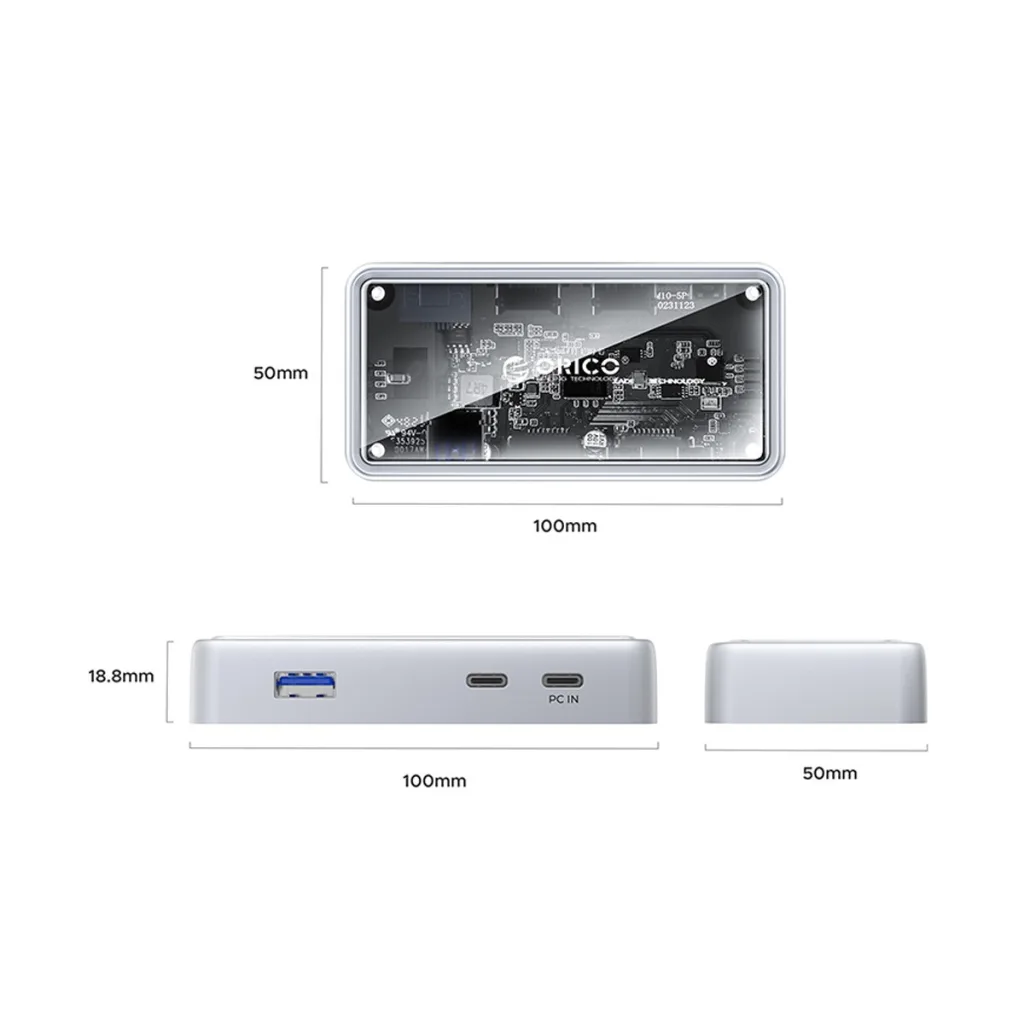 داک استیشن 6 پورت USB-C اوریکو مدل TM10-6CP