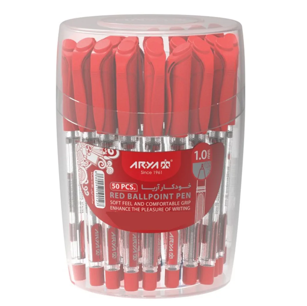 خودکار 1 میلی متری آریا مدل ballpoint بسته 50 عددی