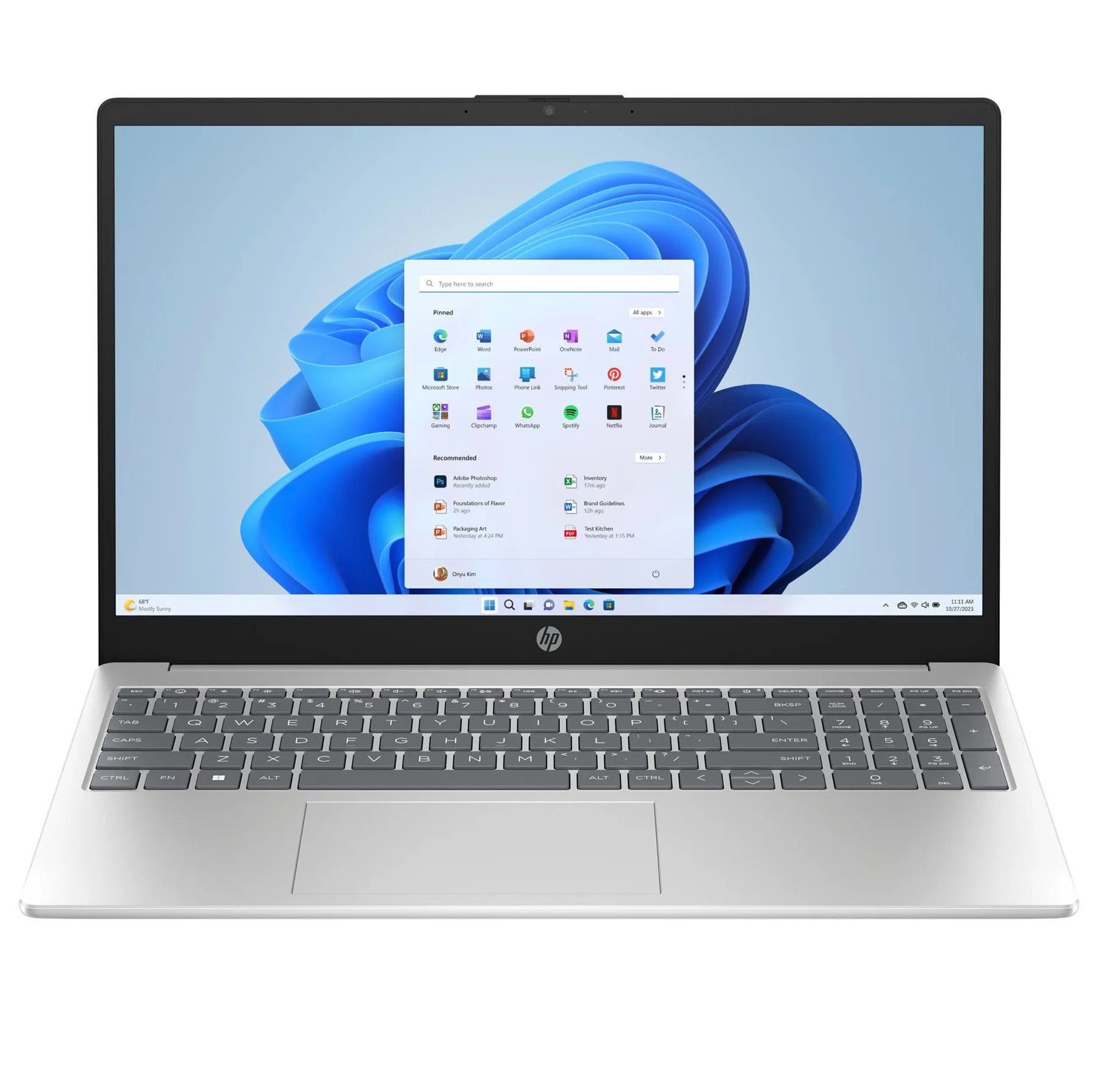 لپ تاپ 15.6 اینچی اچ‌پی مدل fc0146dx-15-Ryzen 5 7520-8GB LPDDR5 5500MHz-1TB SSD-Touch- کاستوم شده