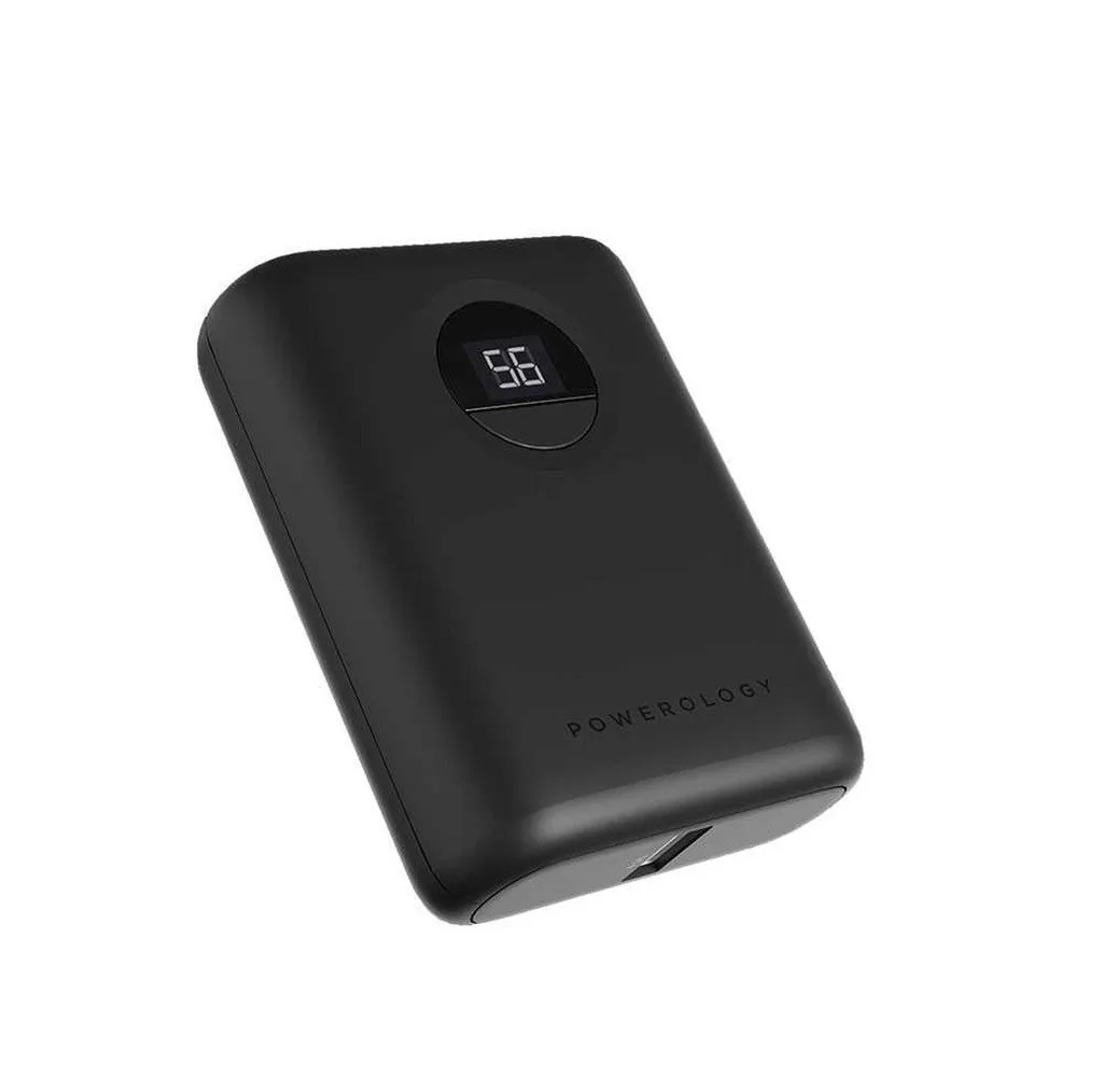 پاوربانک 20 وات پاورولوجی مدل Ultra-Compact ظرفیت 10000 میلی‌آمپرساعت به همراه کابل USB-C