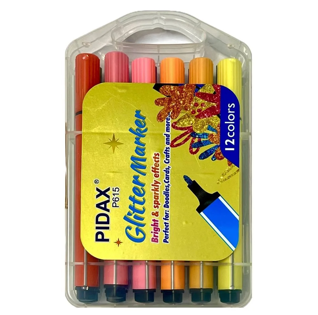 ماژیک چندمنظوره پیداکس مدل اکرولیک اکلیل‌دار کد P615 بسته ۱۲ عددی