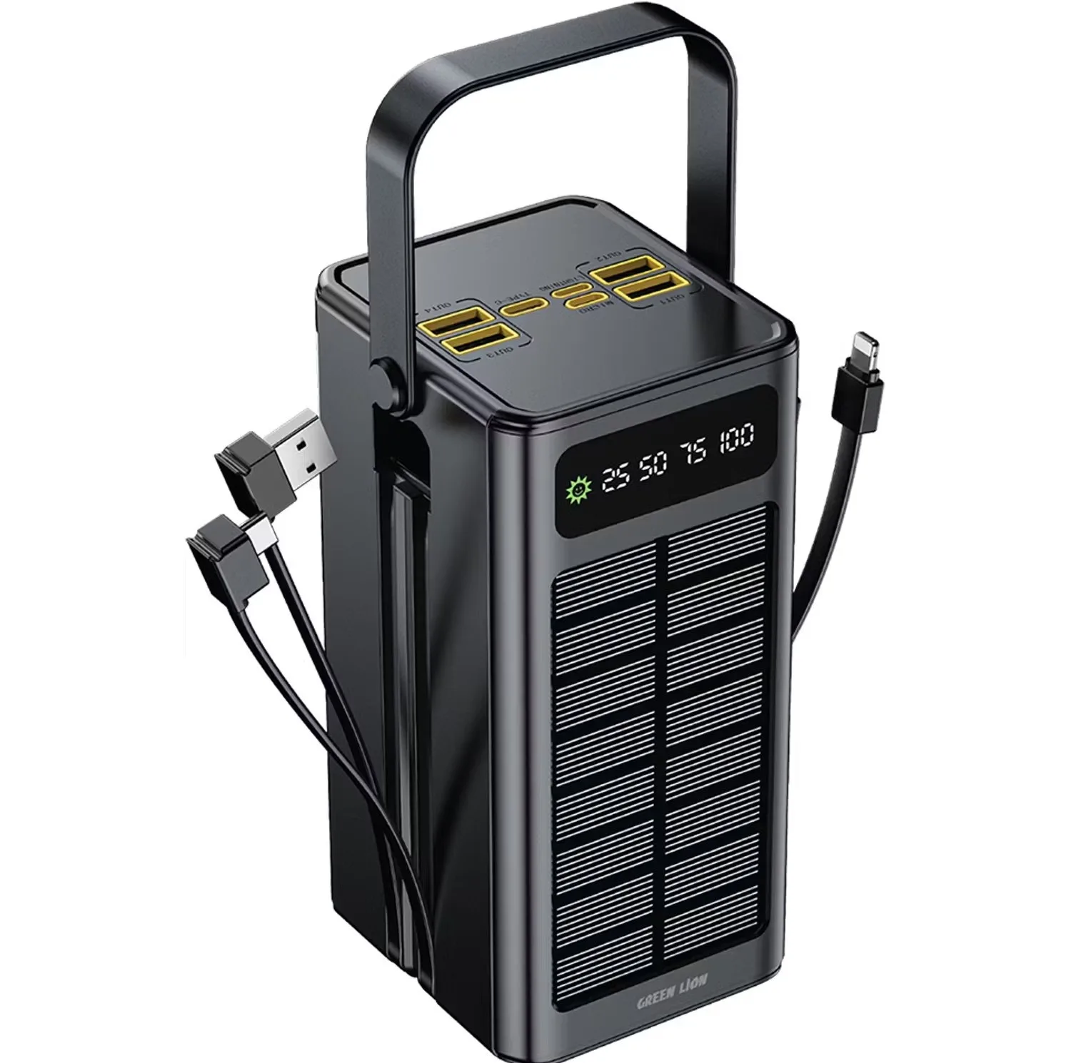 پاوربانک گرین لاین مدل GL-PX50 ظرفیت 60000 میلی‌آمپر ساعت به همراه پنل خورشیدی