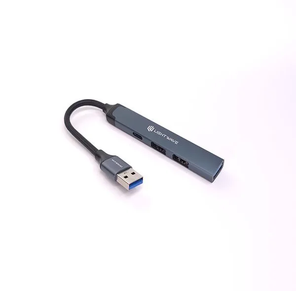 هاب ۴ پورت USB لایت ویو مدل LW-HUB-A104