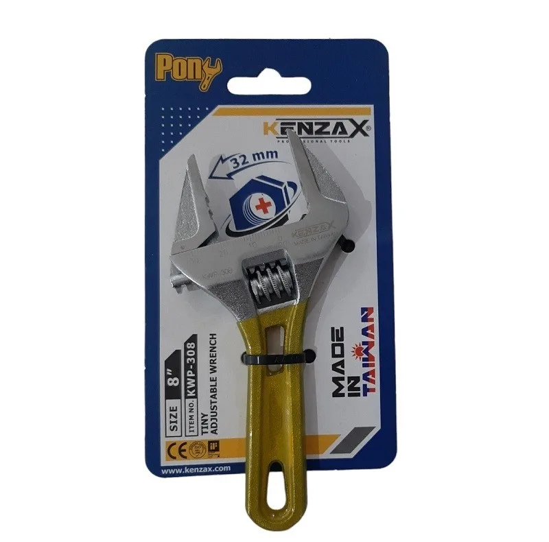 آچار فرانسه پونی کنزاکس مدل KENZAX-308 سایز 32 میلی متر