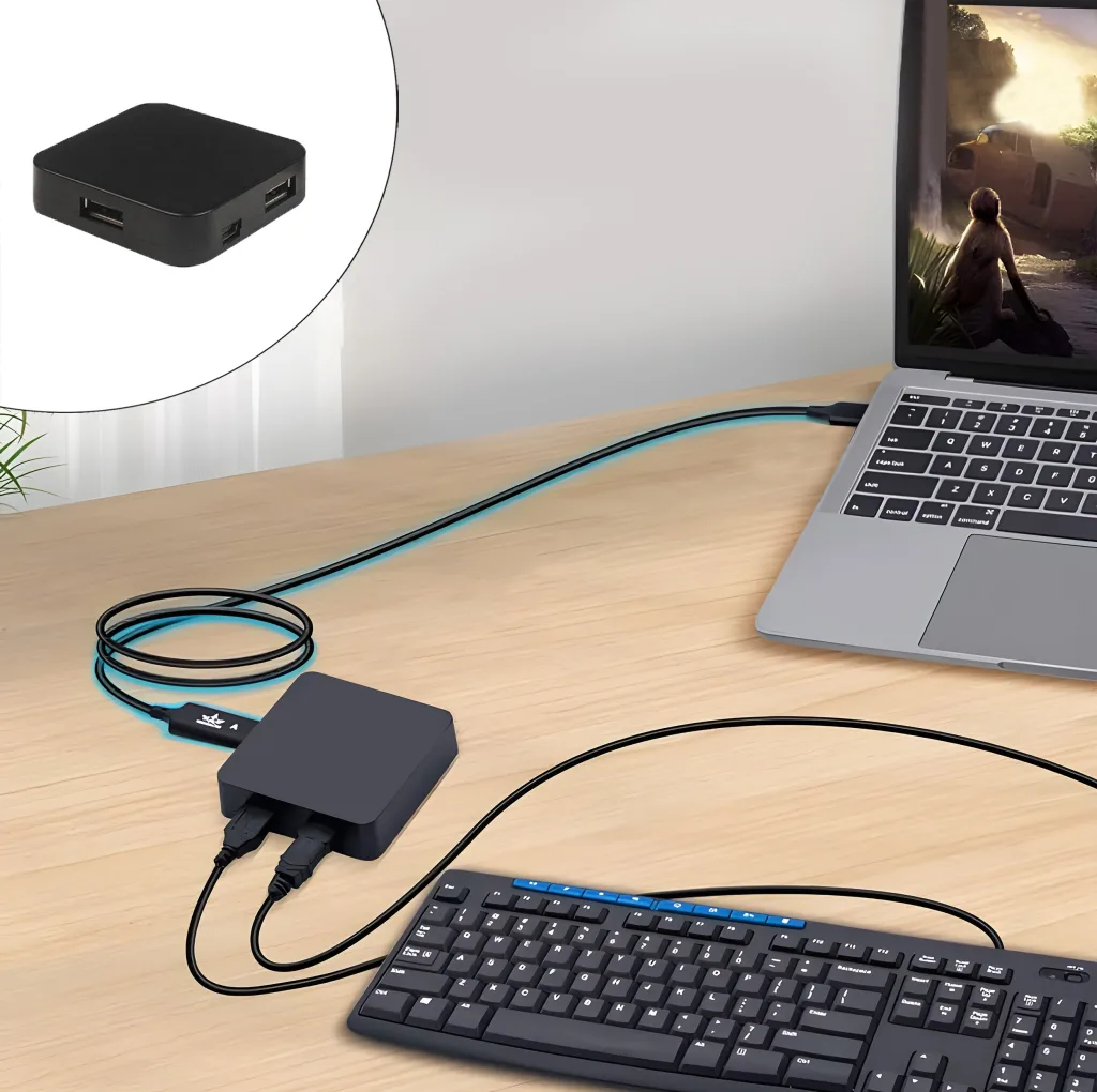 هاب 4 پورت USB2.0 وی نت مدل V-HUAMH204