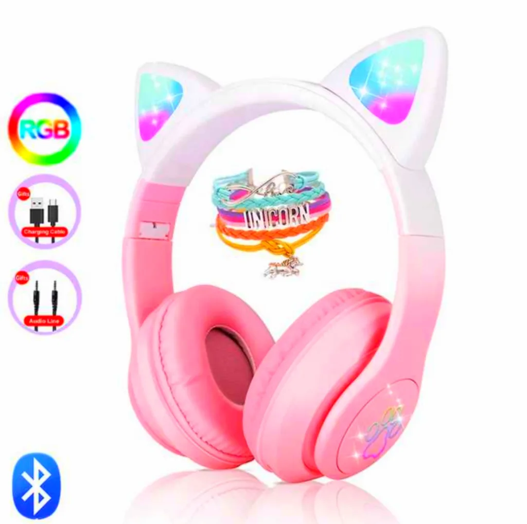 هدفون بلوتوثی مدل STN-28 Pro طرح Cat Ear 2023