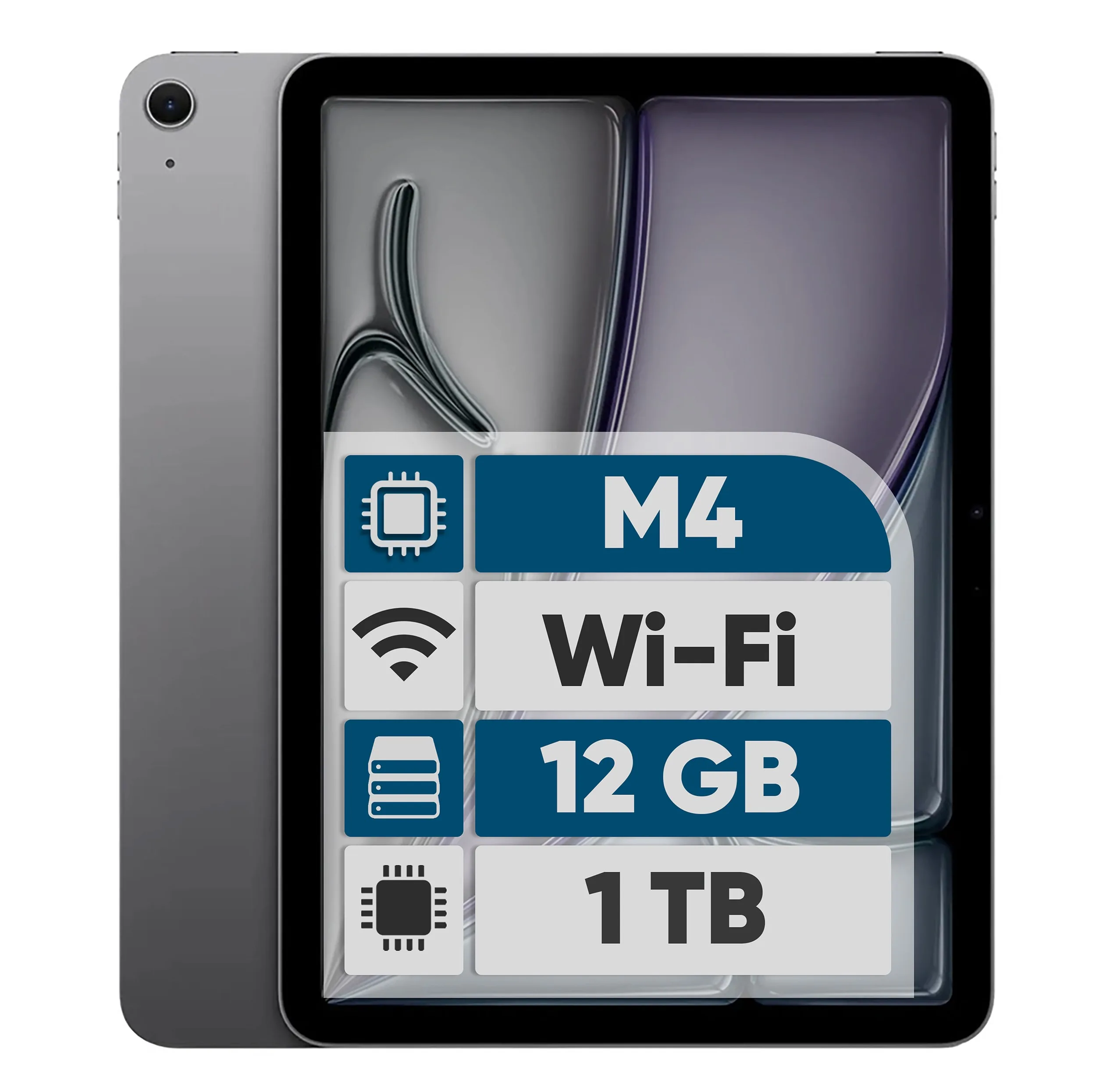 تبلت 11 اینچ اپل مدل iPad Air 2026 M4 Wi-Fi ظرفیت 1 ترابایت و رم 12 گیگابایت، رزولوشن دوربین اصلی ۱۲ مگاپیکسل، پشتیبانی از قلم و کیبورد