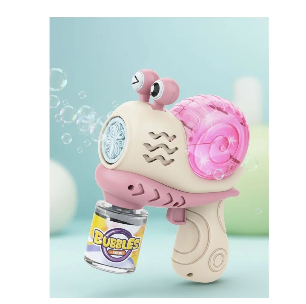حباب ساز مدل تفنگی موزیکال چراغدار شارژی طرح حلزونی کد SNAIL GUN TRB