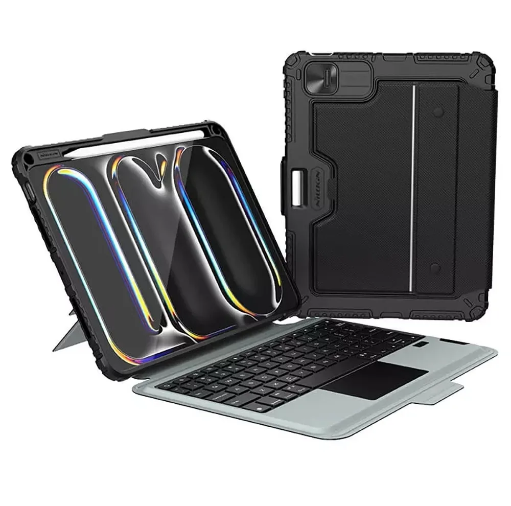کیف کیبورددار نیلکین مدل Bumper Combo Backlit Keyboard مناسب برای تبلت Apple iPad Pro 2025-13 Inch، Apple iPad Pro 2024-13 Inch