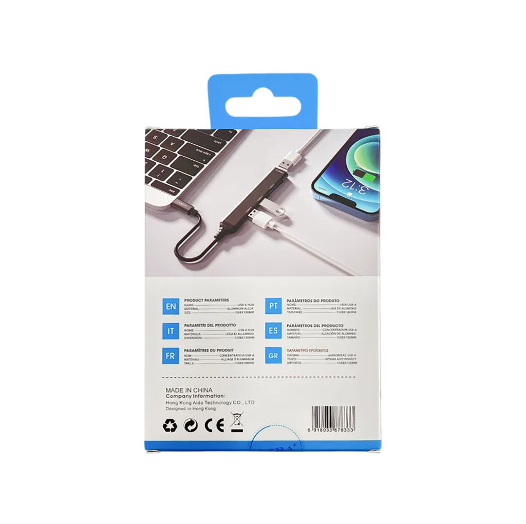 هاب 4 پورت USB-C ازرا مدل UH10