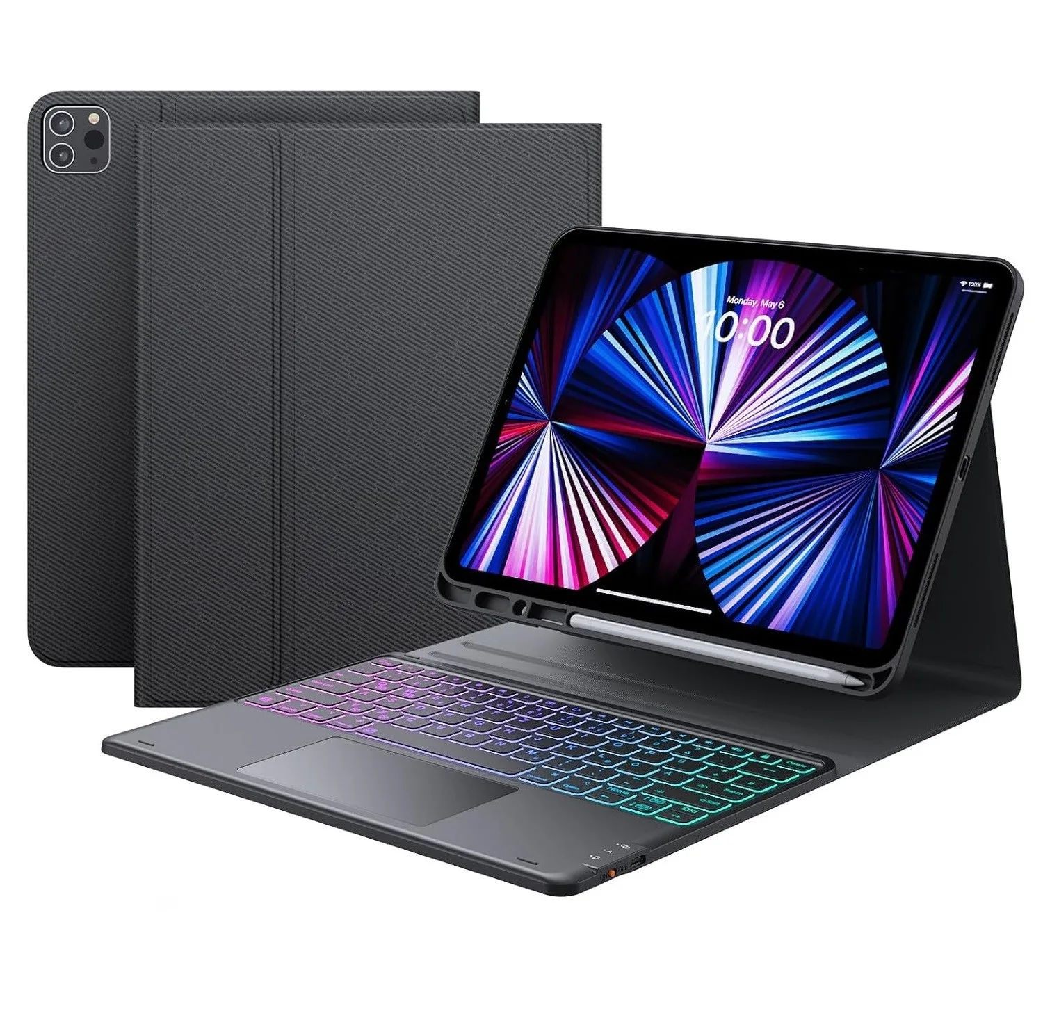 کیف کلاسوری کیبورد دار مدل E-12 مناسب برای تبلت اپل Ipad Pro 12.9 inch