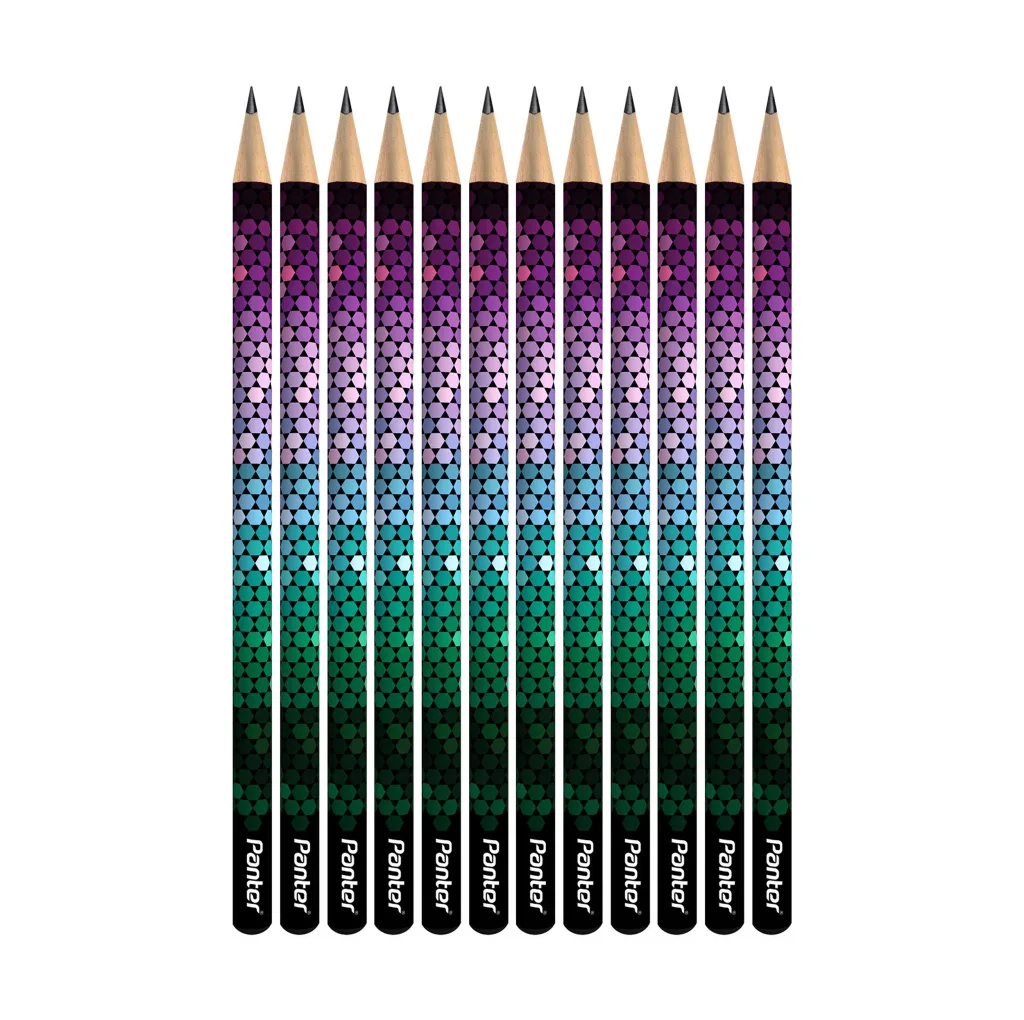 مداد مشکی پنتر مدل Chameleons کد BP113-3 بسته 12 عددی