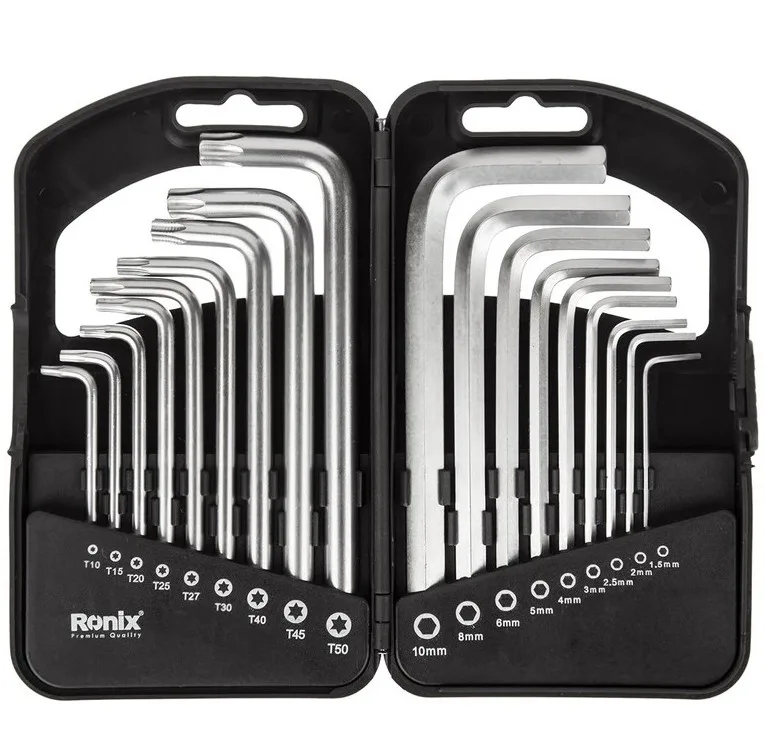 آچار آلن و ستاره ای رونیکس مدل 2051HEX-KEY مجموعه 18 عددی