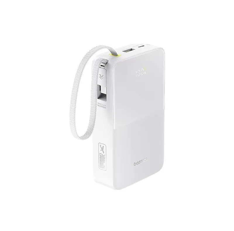 پاوربانک بی‌سیم 22.5 وات بیسوس مدل EnerFill FC51 Bipow2 Pro E0027700 ظرفیت 20000 میلی‌آمپرساعت