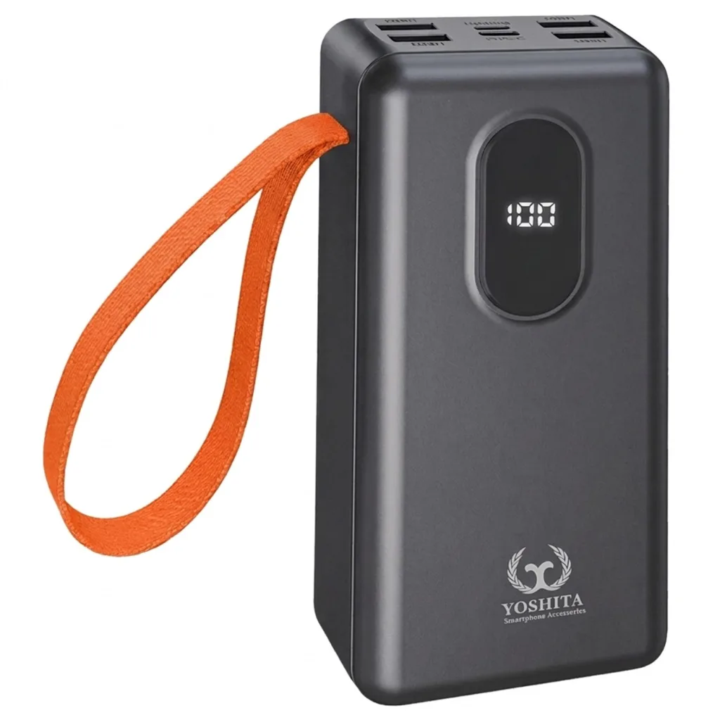 پاوربانک 22.5 وات یوشیتا مدل YP-040 ظرفیت 30000 میلی‌آمپرساعت به همراه کابل USB-A به USB-C