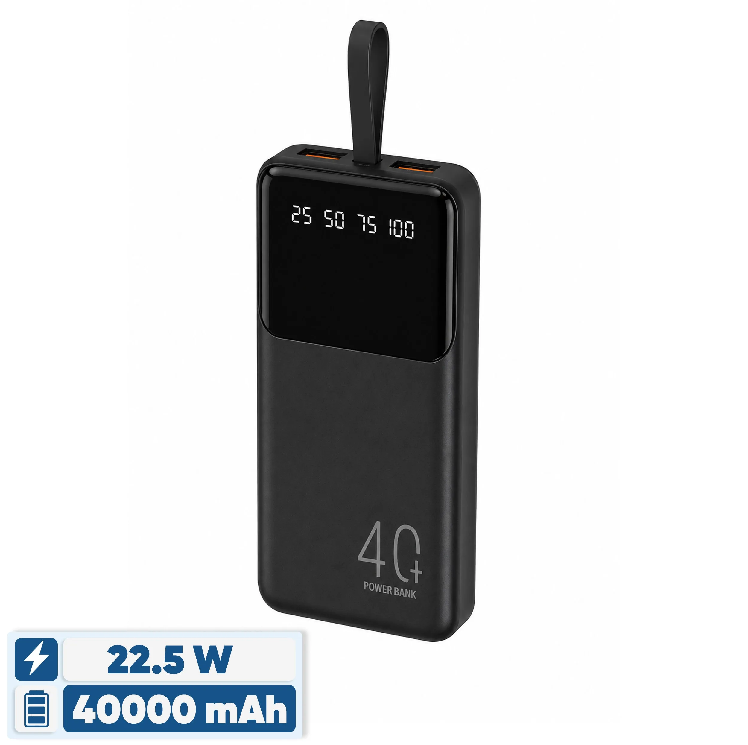 پاوربانک 22.5 وات مدل 40000mah ظرفیت 40000 میلی آمپر ساعت